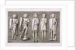 Five effiigies of knights from Temple Church, London by James Basire I