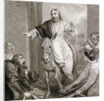 Christ entering Jerusalem, Israel by Henry Corbould