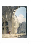 Choir of the Church of St Bartholomew-the-Great during repairs, Smithfield, City of London by Frederick Nash