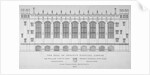 Elevation of the hall of Christ's Hospital, City of London by Anonymous
