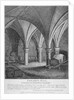 Crypt under Gerard's Hall on the south side of Basing Lane, City of London by John Thomas Smith
