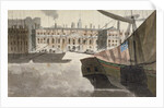 View of the Custom House from the River Thames, City of London by Anonymous