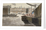 View of the Custom House from the River Thames, City of London by Anonymous