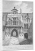 Front view of the Guildhall, looking north, City of London by George Hollis