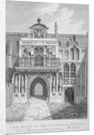Front view of the Guildhall, looking north, City of London by George Hollis