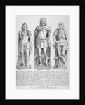 Mutilated figures of the mythical King Lud and his two sons Androgeus and Theomantius by John Thomas Smith