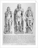 Mutilated figures of the mythical King Lud and his two sons Androgeus and Theomantius by John Thomas Smith