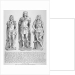 Mutilated figures of the mythical King Lud and his two sons Androgeus and Theomantius by John Thomas Smith