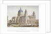 North-west view of St Paul's Cathedral with figures walking in front, City of London by Sir Christopher Wren