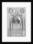 Monument of Alexander Noel in the old St Paul's Cathedral, City of London by Wenceslaus Hollar