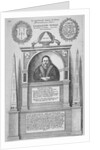 Monument of Alexander Noel in the old St Paul's Cathedral, City of London by Wenceslaus Hollar