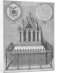 Monument to Saint Erkenwald in old St Paul's Cathedral, City of London by Wenceslaus Hollar