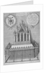 Monument to Saint Erkenwald in old St Paul's Cathedral, City of London by Wenceslaus Hollar