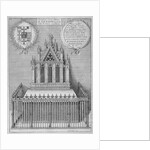 Monument to Saint Erkenwald in old St Paul's Cathedral, City of London by Wenceslaus Hollar