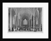 Interior of Temple Church during a service, City of London by Harden Sidney Melville