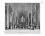 Interior of Temple Church during a service, City of London by Harden Sidney Melville