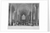 Interior of Temple Church during a service, City of London by Harden Sidney Melville