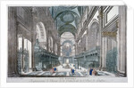 Interior view of St Paul's Cathedral showing the choir, City of London by Anonymous