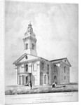North-west view of the Church of St John at Hackney, London by Charles Chabot