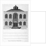 Front view of Hatton Chapel, Hatton Garden, London by Anonymous