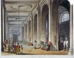 Interior view of the royal stables, King's Mews, Charing Cross, Westminster, London by Augustus Charles Pugin