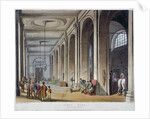 Interior view of the royal stables, King's Mews, Charing Cross, Westminster, London by Augustus Charles Pugin