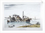 View of a sand vessel on the River Thames at Vauxhall, London by George Harley