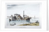 View of a sand vessel on the River Thames at Vauxhall, London by George Harley