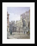 View of a French Protestant church on St Martin's le Grand, City of London by John Crowther
