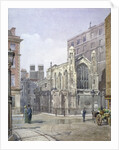 View of a French Protestant church on St Martin's le Grand, City of London by John Crowther
