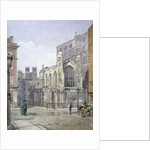 View of a French Protestant church on St Martin's le Grand, City of London by John Crowther