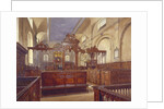 Interior of the Church of All Hallows the Great, City of London by John Crowther