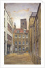 Tower of the Church of St Matthew, Friday Street as seen from Fountain Court, London by John Crowther