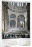 Anniversary meeting of the charity children in St Paul's Cathedral, City of London by Robert Havell