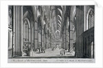 Interior view of Westminster Abbey, London by Thomas Bowles