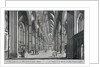 Interior view of Westminster Abbey, London by Thomas Bowles