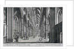 Interior view of Westminster Abbey, London by Thomas Bowles