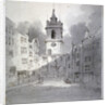 Church of St Giles without Cripplegate from Fore Street, City of London by John Claude Nattes