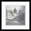 Church of St Giles without Cripplegate from Fore Street, City of London by John Claude Nattes