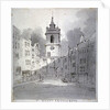 Church of St Giles without Cripplegate from Fore Street, City of London by John Claude Nattes