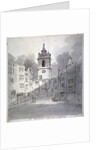 Church of St Giles without Cripplegate from Fore Street, City of London by John Claude Nattes