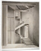 Interior view of the staircase in Surrey Theatre on Blackfriars Road, Southwark, London by Clarkson Stanfield