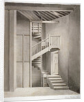 Interior view of the staircase in Surrey Theatre on Blackfriars Road, Southwark, London by Clarkson Stanfield