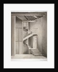 Interior view of the staircase in Surrey Theatre on Blackfriars Road, Southwark, London by Clarkson Stanfield