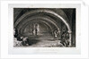 Interior view of the crypt, St Saviour's Church, Southwark, London by J Shury