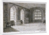 Interior view of the Jerusalem Chamber in Westminster Abbey, London by Frederick Nash