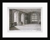 Interior view of the Jerusalem Chamber in Westminster Abbey, London by Frederick Nash