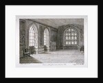 Interior view of the Jerusalem Chamber in Westminster Abbey, London by Frederick Nash
