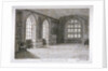 Interior view of the Jerusalem Chamber in Westminster Abbey, London by Frederick Nash