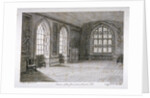 Interior view of the Jerusalem Chamber in Westminster Abbey, London by Frederick Nash